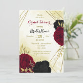 紅花金ゴールド葉ブライダルシャワー 招待状 (スタンド正面)