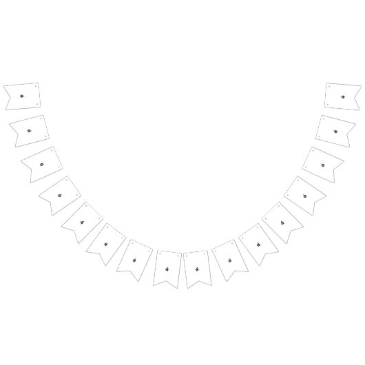 紅花 | ミニマルフローラアート バンティングフラッグ (全)