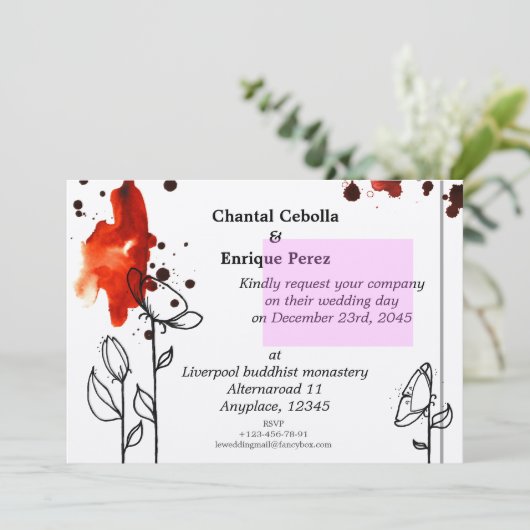 紅花 招待状 (スタンド正面)