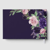 紅花 |濃い紫とピンクのバラのフローラ ゲストブック (裏面)