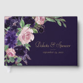 紅花 |濃い紫とピンクのバラのフローラ ゲストブック (正面)