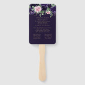 紅花 |紫とピンクのバラのセレモニー ハンドファン (裏面)