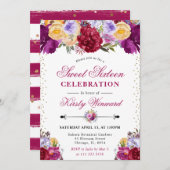 紅花Sweet sixteen 招待状 (正面/裏面)