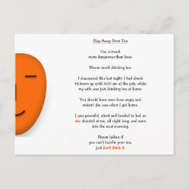紅茶ではなくビールから離れろ 面白い妻のジョーク ユーモア ポストカード