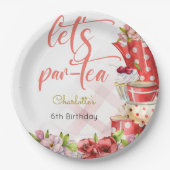 紅茶でパーティだ！花とお茶の誕生日 ペーパープレート (正面)