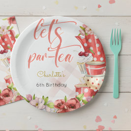紅茶でパーティだ!花とお茶の誕生日 ペーパープレート