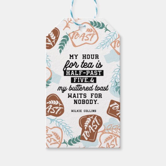 紅茶とバター入りトースト引用文 ギフトタグ (正面)