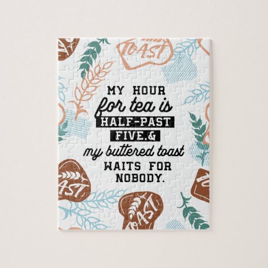 紅茶とバター入りトースト引用文 ジグソーパズル (縦)