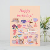 紅茶と本の誕生日 カード (スタンド正面)