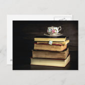 紅茶と本 ポストカード (正面/裏面)