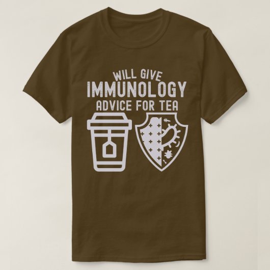 紅茶のための免疫学のアドバイス Tシャツ (デザイン正面)