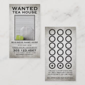 紅茶のポスター切手カード ロイヤリティカード (正面/裏面)