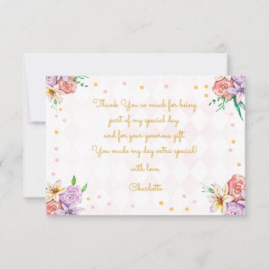 紅茶の子供の誕生日 サンキューカード (正面)