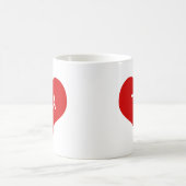 紅茶の赤いハート コーヒーマグカップ (中央)