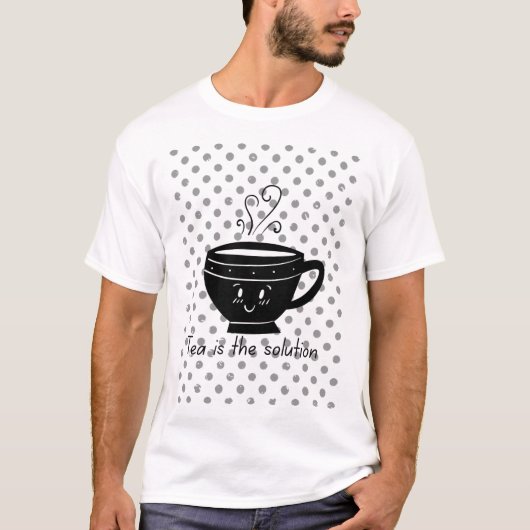 紅茶はすべての問題の解決策 Tシャツ (正面)