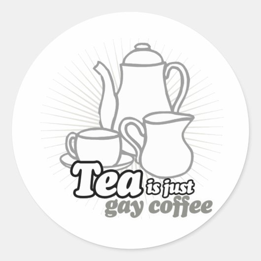 紅茶はただのゲイコーヒー ラウンドシール (正面)