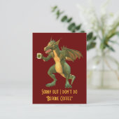 紅茶またはコーヒードラゴン ポストカード (スタンド正面)