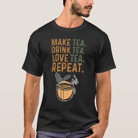 紅茶を飲む紅茶を愛する紅茶を繰り返し飲むBre Tシャツ (正面)