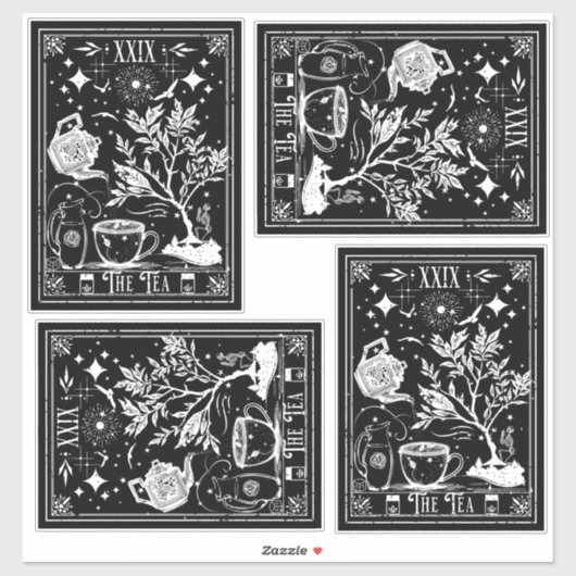 紅茶タロットカード シール (シート)