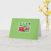 紅茶バラの差し込み空白の挨拶 カード (黄色い花)