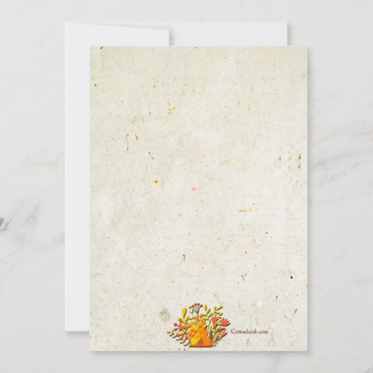 紅茶パーティーの秋のご招待 招待状 (裏面)