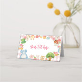 紅茶パーティーアリスinオンダーランド誕生日フードテント プレイスカード (正面)