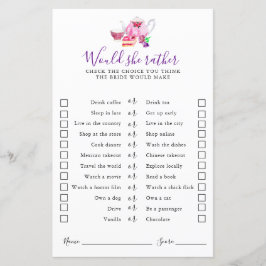 紅茶パーティーブライダルシャワー彼女はむしろゲームをする