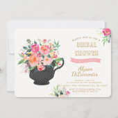 紅茶パーティーブライダルシャワー招待 招待状 (正面)