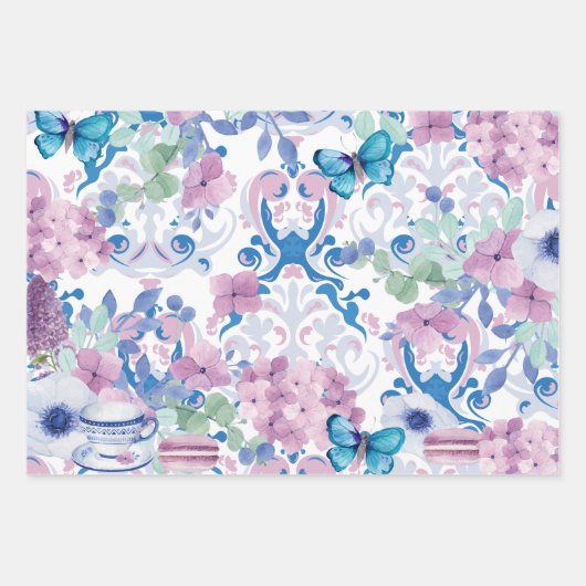 紅茶パーティーベビーシャワーベビーが醸造している ラッピングペーパーシート (正面)