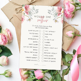 紅茶パーティー彼女はむしろブライダルシャワーゲーム