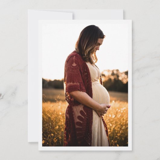 紅茶パーティー男女兼用赤ちゃんシャワー写真 招待状 (裏面)