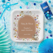 紅茶パーティー素朴ベビーイン開花ベビーシャワー ペーパープレート (パーティー)