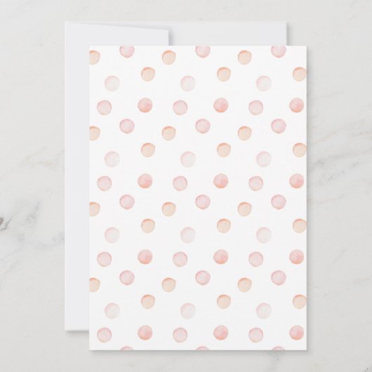 紅茶パーティー赤ちゃんシャワーピンクのテディがカップに 招待状 (裏面)