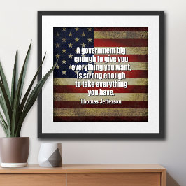 紅茶パーティー- Jefferson：ビッグ・ガバメントに注意 ポスター