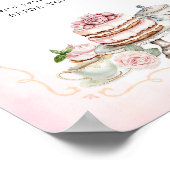 紅茶ブライダルシャワーアドバイス標識 ポスター (角)