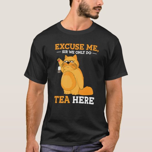 紅茶用のふわふわで気難しい猫 Tシャツ (正面)