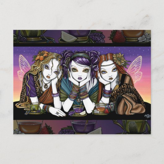 紅茶4個性個性的なKiKiパーティー葉書 ポストカード (正面)