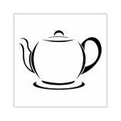 紅茶・コーヒーポット木版ブロック装着ゴム印 ラバースタンプ (インプリント)
