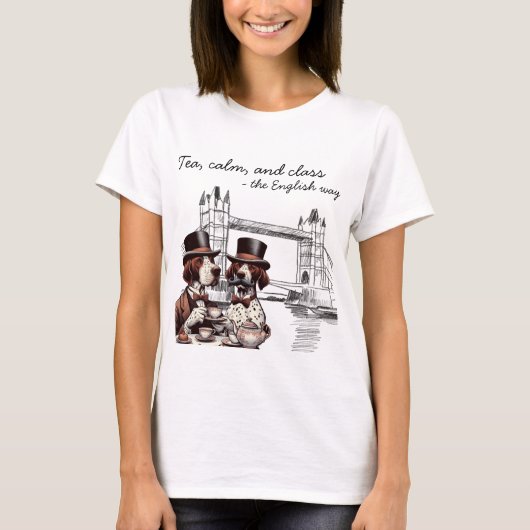 紅茶、落ち着いて、クラス – 英語の方法 Tシャツ (正面)