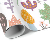 紅葉および秋記号パターン ラッピングペーパー (ロールコーナー)