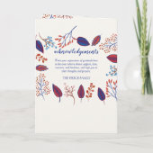 紅葉お祝い プログラム (裏面)