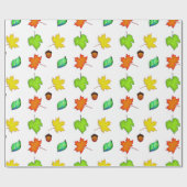 紅葉かわいらしとドングルズギフトラップ ラッピングペーパー (フラット)