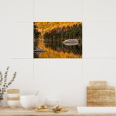 紅葉がビーバー池で反射 ポスター (キッチン)