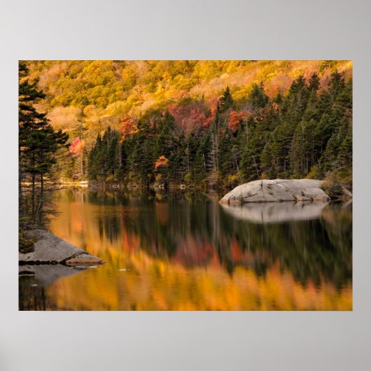 紅葉がビーバー池で反射 ポスター (正面)