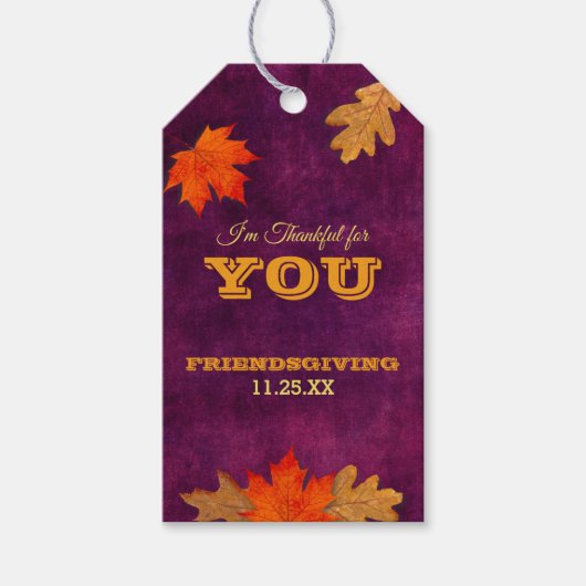紅葉が感謝の気持ちを込めてラベル ギフトタグ (正面)