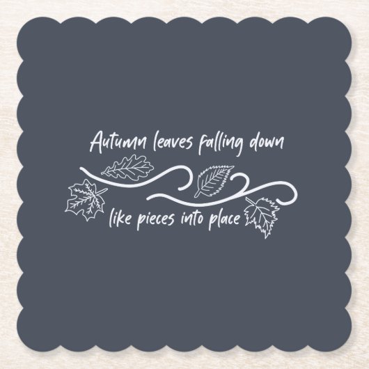 紅葉が粉々に倒れ込む ペーパーコースター (正面)