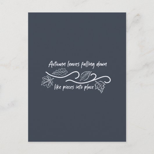 紅葉が粉々に倒れ込む ポストカード (正面)