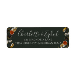 紅葉が緑結婚のアドレス ラベル