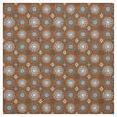 紅葉さび茶色と灰色の円のパターン ファブリック (見本)