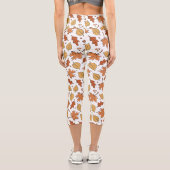 紅葉とどんぐりのパターン カプリレギンス (裏面)